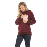 3XL Nursing Maternity Hoodie – Fleece & Front Zipper