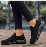 Women's Casual Slip-On Sneakers - Lightweight Flat Walking Shoes
