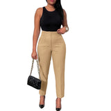 Elegant High-Waisted Work Pants for Women – Sleek, Professional & Comfortable