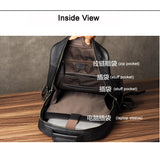 Men's Genuine Leather Backpack, Large Capacity, for School, Travel and Daily Use