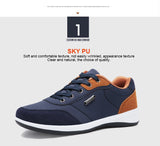 Men’s Leather Sport Sneakers – Breathable, Non-Slip Running & Walking Shoes for Autumn