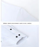 Men’s Pure White Slim Fit Shirt – Lightweight Long Sleeve Dress Shirt | Spring/Autumn Business Casual (Up to 6XL)