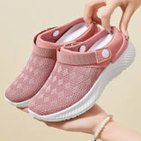 Summer Women's Mesh Slip-On Slippers – Casual & Breathable Half Support Shoes