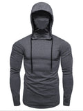 Men’s Slim Fit Zipper Hoodie – Casual Full Sleeve Sweatshirt, Solid Color, Autumn.