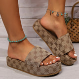 Women’s Platform Sandals – Summer Thick Sole Beach Slippers, Casual Party Slides, Solid Color Fashion Footwear