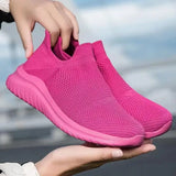 Women's Casual Slip-On Sneakers - Lightweight Flat Walking Shoes
