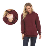 3XL Nursing Maternity Hoodie – Fleece & Front Zipper
