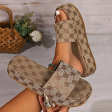 Women’s Platform Sandals – Summer Thick Sole Beach Slippers, Casual Party Slides, Solid Color Fashion Footwear