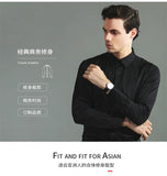 Men’s Pure White Slim Fit Shirt – Lightweight Long Sleeve Dress Shirt | Spring/Autumn Business Casual (Up to 6XL)