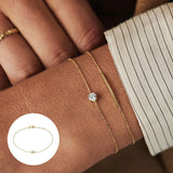 💎 CANNER™ Elegance – Minimalist Cubic Zirconia Bracelet for Stunning Women
