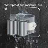 Wall-Mounted Mop and Broom Holder - Waterproof Storage Organizer with Hooks