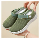 Summer Women's Mesh Slip-On Slippers – Casual & Breathable Half Support Shoes