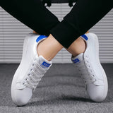 Men’s Leather Sneakers – Casual Outdoor Shoes with Vulcanized Sole, Lace-up High Quality Shoes for Men, Tenis Hombres