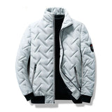 Men's Lightweight Quilted Jacket - Stand Collar, Business Casual Parka, Fall/Winter