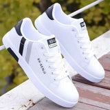 Men’s Leather Sneakers – Casual Outdoor Shoes with Vulcanized Sole, Lace-up High Quality Shoes for Men, Tenis Hombres