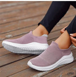 Women's Casual Slip-On Sneakers - Lightweight Flat Walking Shoes