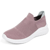 Women's Casual Slip-On Sneakers - Lightweight Flat Walking Shoes