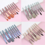 8-Piece Makeup Brush Set with Transparent Case