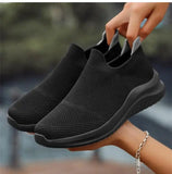Women's Casual Slip-On Sneakers - Lightweight Flat Walking Shoes