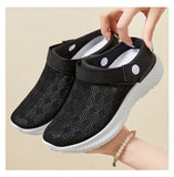 Summer Women's Mesh Slip-On Slippers – Casual & Breathable Half Support Shoes
