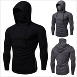 Men’s Slim Fit Zipper Hoodie – Casual Full Sleeve Sweatshirt, Solid Color, Autumn.