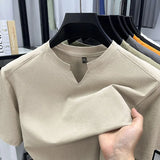 Men's Casual V-Neck T-Shirt - Comfortable for Summer