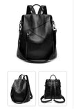 SYZM Women's Genuine Leather Backpack – Anti-theft, Waterproof and Multifunctional