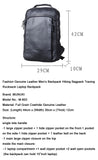 Men's Genuine Leather Backpack, Large Capacity, for School, Travel and Daily Use