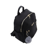 Simple Black PU Leather Backpack – Large Capacity and Urban Style