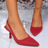 Women’s Summer High Heel Closed-Toe Sandals – 2024 Fashion Hollow Pointed Toe Mid-Heel Design