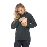 3XL Nursing Maternity Hoodie – Fleece & Front Zipper