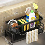 Kitchen Sink Storage Rack No Drill - 3-in-1 Organizer