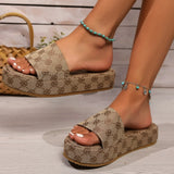 Women’s Platform Sandals – Summer Thick Sole Beach Slippers, Casual Party Slides, Solid Color Fashion Footwear