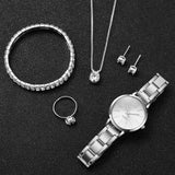 Luxury in every detail – Elegant 6-in-1 watch and jewelry set