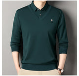 Men's Slim Fit Polo Neck Pullover Sweater, Thick Winter Sweater, Elegant Business Casual Wear