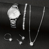 Luxury in every detail – Elegant 6-in-1 watch and jewelry set