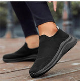 Women's Casual Slip-On Sneakers - Lightweight Flat Walking Shoes