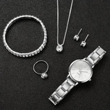 Luxury in every detail – Elegant 6-in-1 watch and jewelry set