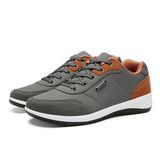 Men’s Leather Sport Sneakers – Breathable, Non-Slip Running & Walking Shoes for Autumn