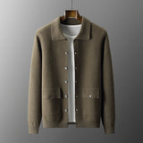 Men's wool and cashmere polo shirt, casual style fall/winter