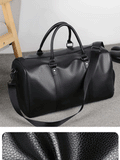 Retro Waterproof PU Sports Bag - Large Capacity Travel & Gym Bag