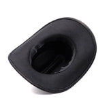 Vintage Western Cowboy Hat For Men's Gentleman Lady Jazz Cowgirl With Leather Wide Brim Cloche Church Sombrero Hombre Caps