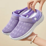 Summer Women's Mesh Slip-On Slippers – Casual & Breathable Half Support Shoes