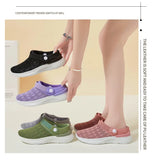 Summer Women's Mesh Slip-On Slippers – Casual & Breathable Half Support Shoes