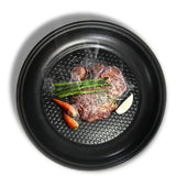 Non-stick electric multicooker frying pan for barbecue, meat, fish and omelets