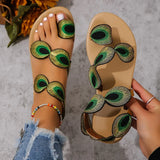 Yellow Embroidered Faux Flower Sandals – Flat Plus Size 43 Summer Beach & Travel Shoes for Women