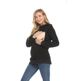 3XL Nursing Maternity Hoodie – Fleece & Front Zipper