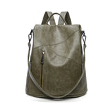 SYZM Women's Genuine Leather Backpack – Anti-theft, Waterproof and Multifunctional