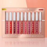 Set of 10 CAKAILA nude matte liquid lipsticks – Luxury Nude Collection 💋