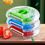 3-in-1 Magic Trio Peeler – Julienne Slicer, Shredder & Vegetable Cutter Tool